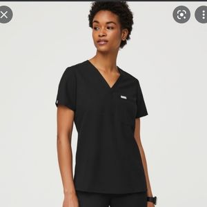 Figs Black Women's Scrub Top